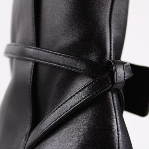 Off-White™ sz39 Black Leather Zip Tie Tag Ziptie - Picture 9 of 12